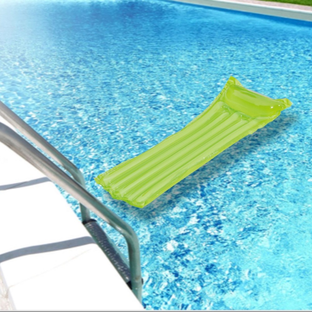 Play Day Transparent Lime Green Inflatable Pool Mat/Swimming Pool Raft. NEW! - Picture 8 of 10